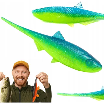 Umělá nástraha Libra Lures BLEAK SLUG TAIL 8,2'' 21cm 30g Bez vůně 127 LIME CHART/BLUE