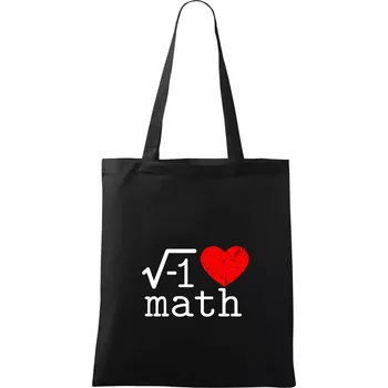 Nákupní taška I love math - Taška bavlněná - 42 x 38 cm ( Černá )