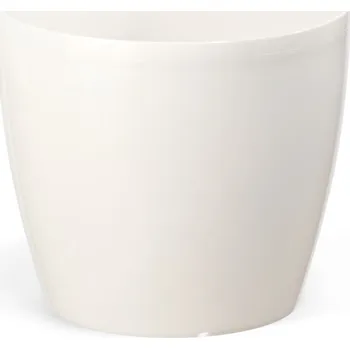 Květináč Plast Květináč bílý Lamela 25 cm x 25 x 22 cm