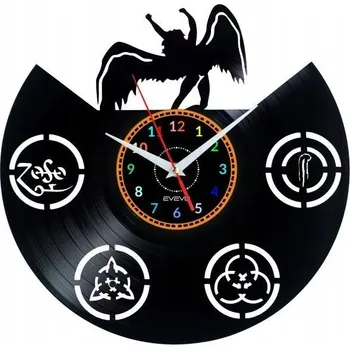 Hodiny ROCKOVÁ KAPELA HODINY NÁSTĚNNÉ DEKORATIVNÍ MODERNÍ VINYLOVÁ DESKA VINYL JAKO DÁREK