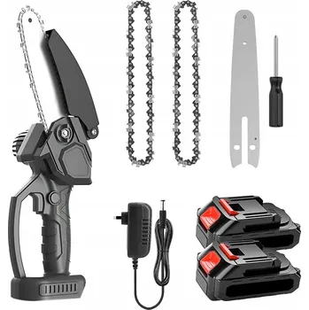 Motorová pila ŘETĚZOVÁ PILA BEZUHLÍKOVÁ AKUMULÁTOROVÁ 8” 2x AKU 21V PILKA NA VĚTVE