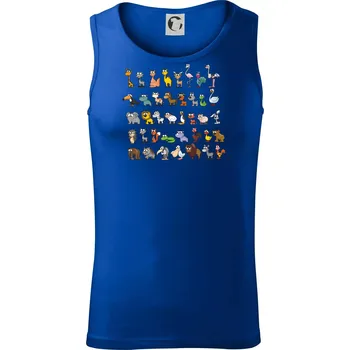 Pánské termoprádlo Triko plné zvířátek - Tílko pánské Core - M ( Královská modrá )