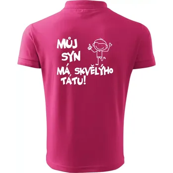 Pánská košile Můj syn má skvělýho tátu - Polokošile pánská Pique Polo 203 - XL ( Purpurová )