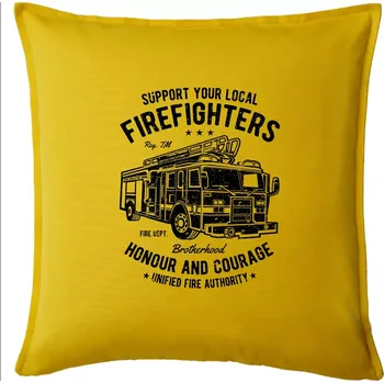 Polštář Fire Fighters Truck - Polštář 50x50 - 50x50 - Pouze potah ( Žlutá )