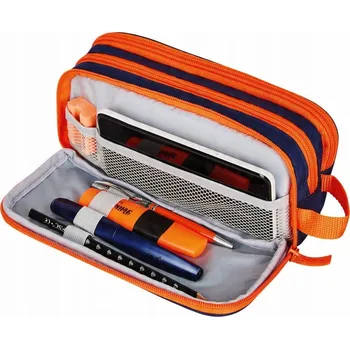 Kosmetická taška PENÁL NA PROPISKY KOSMETICKÁ TAŠTIČKA TROJITÝ MODRÝ UŽITEČNÝ