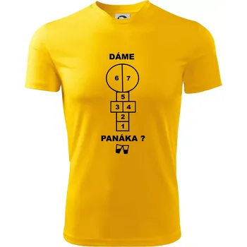 Chlapecké tričko Dáme panáka? - Dětské triko sportovní (dresovina) - 146 cm/10 let ( Žlutá )