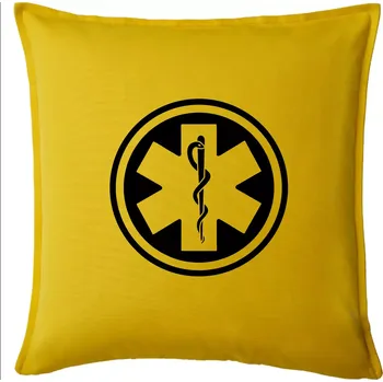 Polštář Rescue logo samostatné kulaté - Polštář 50x50 - 50x50 - Pouze potah ( Žlutá )