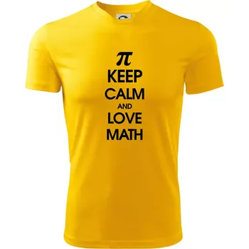 Chlapecké tričko Keep calm and love math - Dětské triko sportovní (dresovina) - 134 cm/8 let ( Žlutá )