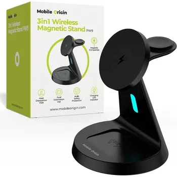 Indukční nabíječka Qi2 15W s MagSafe Mobile Origin pro telefon a hodinky