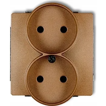 Elektrická zásuvka Elektrická Zásuvka zásuvka nástěnná Karlik zlatá