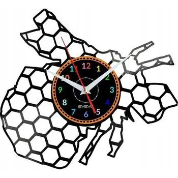 Hodiny VČELA NÁSTĚNNÉ HODINY DEKORATIVNÍ MODERNÍ VINYLOVÁ DESKA VINYL JAKO DÁREK