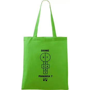 Nákupní taška Dáme panáka? - Taška bavlněná - 42 x 38 cm ( Apple Green )