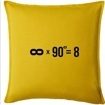 Polštář Nekonečno matematika - Polštář 50x50 - 50x50 - Pouze potah ( Žlutá )