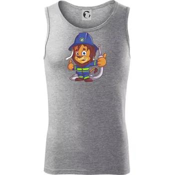 Hasič lvíček - Tílko pánské Core - S ( Tmavě šedý melír )