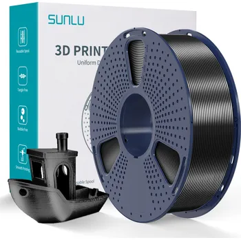 Filament Filament SUNLU 1.75 mm Silk PLA+ Plus černý, hedvábný, 1 kg