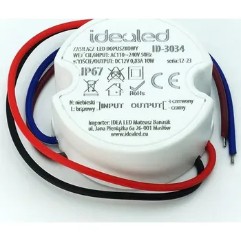 Napájecí modul 12V 10W IP67 do instalační krabice, plastové pouzdro