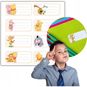 samolepka Samolepky do sešitu 8 kusů medvídek Pú PÚ pohádkový vzor IJÁČEK ARCH