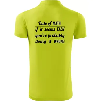 Pánská košile Rule of math - Polokošile Victory sportovní (dresovina) - XL ( Limetková )