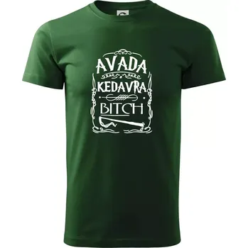 Pánské tričko Harry - Avada Kedavra - Triko extra velké (5-8XL) - 8XL ( Lahvově zelená )