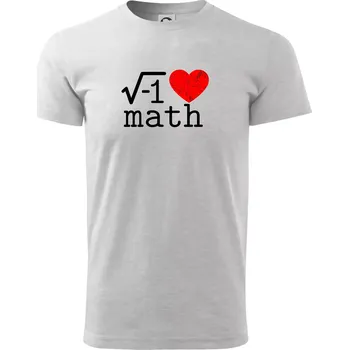 I love math - Triko extra velké (5-8XL) - 8XL ( Světlešedý Melír )