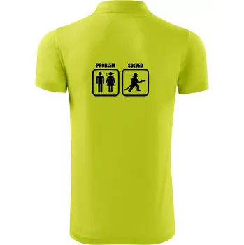 Pánská košile Problém hasič - Polokošile Victory sportovní (dresovina) - S ( Limetková )