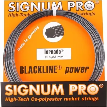 Struna na výplet tenisové rakety Tenisový výplet Signum Pro TORNADO 123 mm / 12 m černý