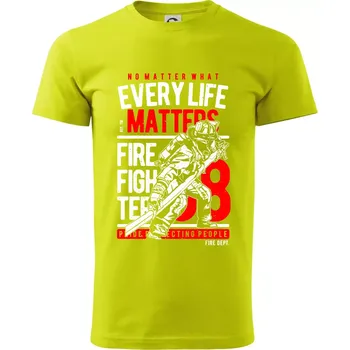 Pánské tričko Every Life Matters - Klasické pánské triko vyšší gramáže - L ( Limetková )