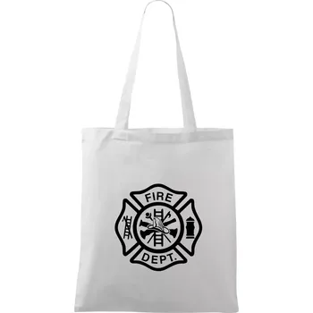 Nákupní taška Fire dept. logo - Taška bavlněná - 42 x 38 cm ( Bílá )