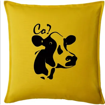 Polštář Zmatená kráva - Polštář 50x50 - 50x50 - Pouze potah ( Žlutá )