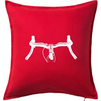 Polštář Silniční kolo řidítka - Polštář 50x50 - 50x50 - Včetně výplně ( Červená )