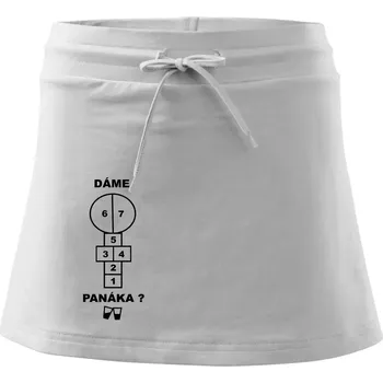 Dámská sukně Dáme panáka? - Sportovní sukně - two in one - L ( Bílá )