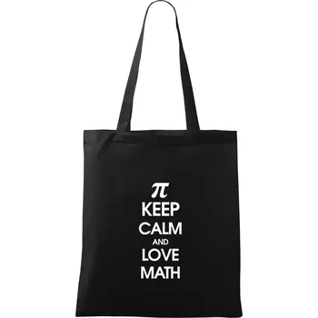 Keep calm and love math - Taška bavlněná - 42 x 38 cm ( Černá )