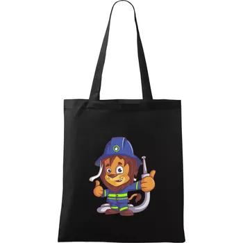 Hasič lvíček - Taška bavlněná - 42 x 38 cm ( Černá )
