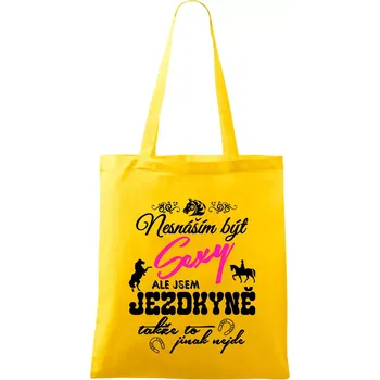 Nesnáším být sexy - jezdkyně - Taška bavlněná - 42 x 38 cm ( Žlutá )