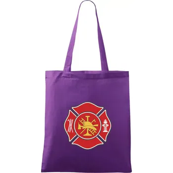Fire department logo červené - Taška bavlněná - 42 x 38 cm ( Fialová )