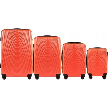 Sada 4 kufrů s rozšířením FALCON Wings 304 (LMS, XS) FLUE ORANGE, ABS+