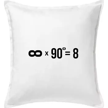 Polštář Nekonečno matematika - Polštář 50x50 - 50x50 - Pouze potah ( Bílá )