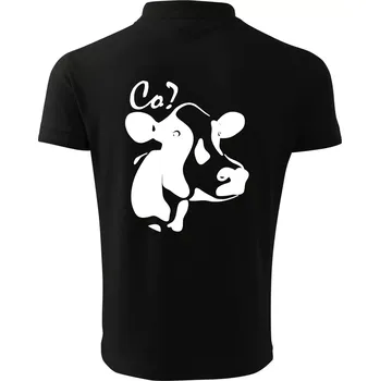 Pánská košile Zmatená kráva - Polokošile pánská Pique Polo 203 - L ( Černá )