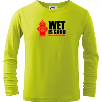 Chlapecké oblečení Wet is good - Triko dětské Long Sleeve - 158 cm/12 let ( Limetková )