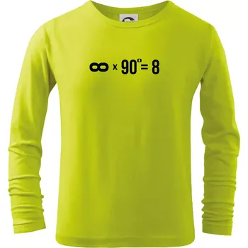 Chlapecké tričko Nekonečno matematika - Triko dětské Long Sleeve - 134 cm/8 let ( Limetková )