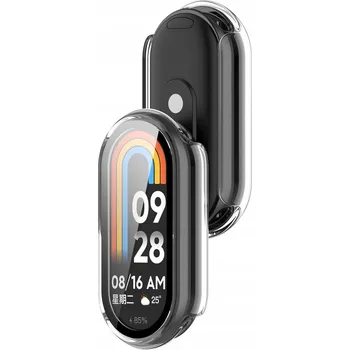 Pouzdro na mobilní telefon Pouzdro s vestavěným sklem Bizon pro Xiaomi Smart Band 10, pouzdro