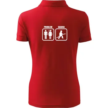 Problém hasič - Polokošile dámská Pique Polo - XS ( Červená )