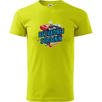 Pánské tričko Bezvadnej strojník - Klasické pánské triko vyšší gramáže - XL ( Limetková )