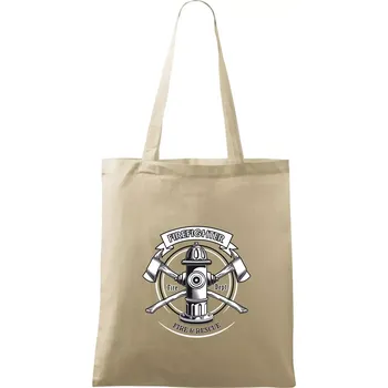Nákupní taška Firefighter logo Fire and rescue - Taška bavlněná - 42 x 38 cm ( Naturální )