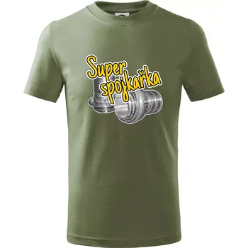 Chlapecké oblečení Super spojkařka - Tričko dětské bavlněné - 146 cm/10 let ( Khaki )