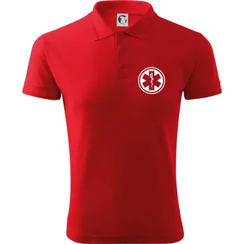 Pánská košile Rescue logo samostatné kulaté - Polokošile pánská Pique Polo 203 - L ( Červená )