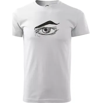 Pánské tričko Párovy motiv - oko naštvané - Triko extra velké (5-8XL) - 7XL ( Bílá )