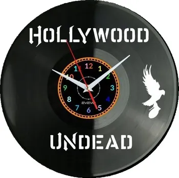 Hodiny HOLLYWOOD UNDEAD NÁSTĚNNÉ HODINY DEKORATIVNÍ MODERNÍ VINYLOVÁ DESKA