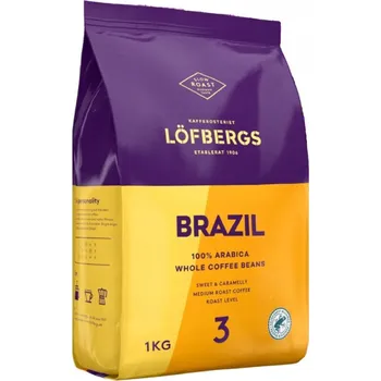 Káva Lofbergs Brazil káva Arabica do kávovaru 1 kg