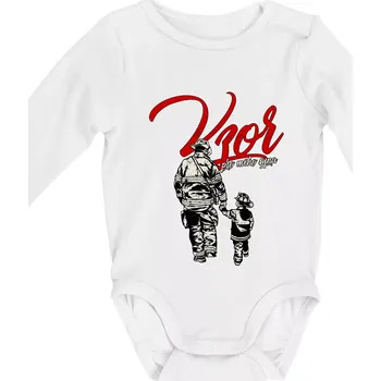 Kojenecký body Hasič vzor pro mého syna - Body kojenecké s dlouhým rukávem - Dlouhý r. do 3 měs ( Bílá )